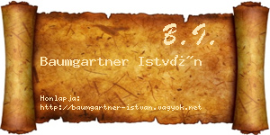Baumgartner István névjegykártya