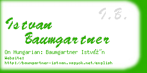 istvan baumgartner business card